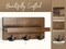 Farmhouse Key Holder for Wall with Shelf, Decorative Mail Organizer and Key Rack Wall Mount with 3 Anchor Hooks, Rustic Entryway Decor (Retro Brown)